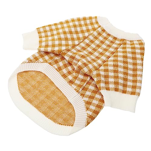 Levemolo Hund Warmer Pullover hundemantel Dog Raincoat Sweater für Hunde hundepulli Kapuzenjacke Warmer Kapuzenpullover für Haustiere Winter-Hundepullover Haustierkleidung Baumwolle Yellow von Levemolo