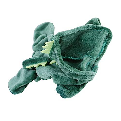 Levemolo Hunde-Dinosaurier-Kleidung Haustierkleidung Plüsch-Welpenmantel großer Hundepullover Dinosaur Costume hundemantel Hundebekleidung warme Kleidung für Hund Korallenvlies Green von Levemolo