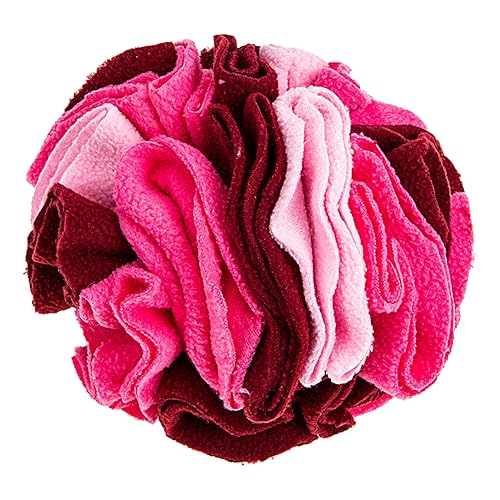 Levemolo Hundeschnüffelball Ballspielzeug für Hunde Hund schnüffelt Bälle Kauspielzeug Interactive Dog Toys Dog chew Toy Bälle schnüffeln Hundeschnüffel-Trainingsspielzeug Polarfleece Rosy von Levemolo