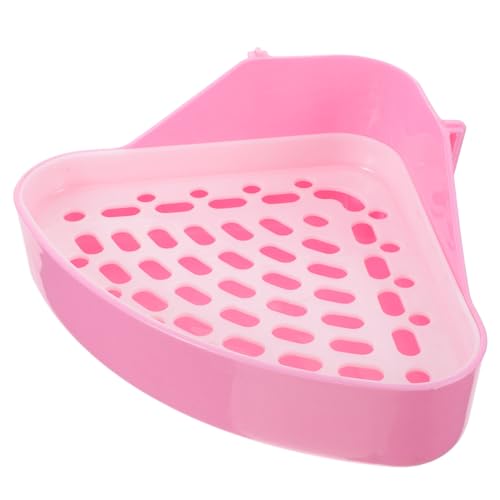 Levemolo Kasten Kaninchentoilette Hamster klo kaninchenklo haustierfeldbett haustierbett Tierkäfig Meerschweinchen Kaninchen-Töpfchen-Trainingstoilette Haustier-PIPI-Toilette Plastik Rosa von Levemolo