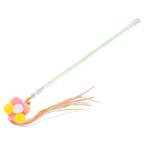 Levemolo Katzen Spiel Katzen-Teaser-Stick Interaktives Katzenspielzeug Neckendes Spielzeug Für Katze Interessantes Katzenspielzeug Spielzeug Für Katzen Katzenspielzeugstab Kätzchen-stäbchen PVC von Levemolo