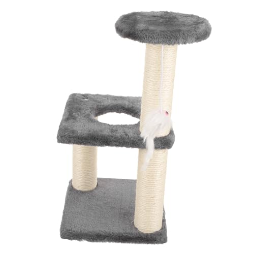 Levemolo Klettergerüst Für Katzen Katzenkratzbaum Wiederverwendbarer Kratzbaum Verschleißfester Kratzbaum Wiederverwendbarer Katzenkratzer Katzenbäume Katzenbedarf Papierrohr Light Grey von Levemolo