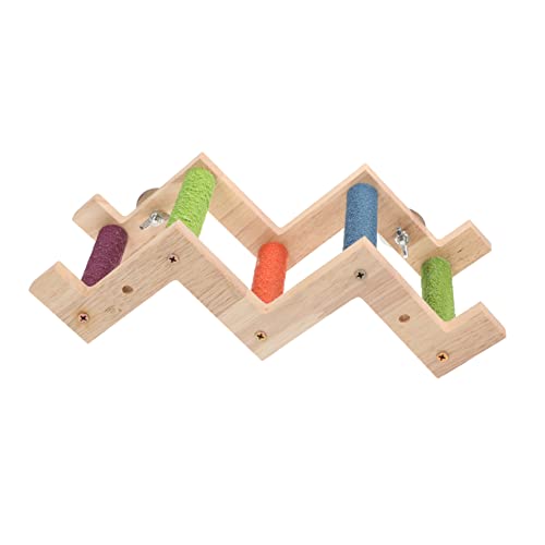 Levemolo Kletterleiter für Papageien Sittich Leiter Vogelleiter Papageienleiter Spielzeug Haustier nager Spielzeug Bird Toys Wellensittich-Leiter Vogelkäfig Holzleiter hölzern Colorful von Levemolo