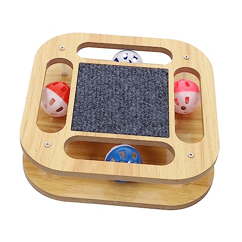 Levemolo Nette Katze Kratzen Bord Holz Plattenspieler Scratcher Kätzchen Spielzeug Katze Spielen Kratzen von Levemolo