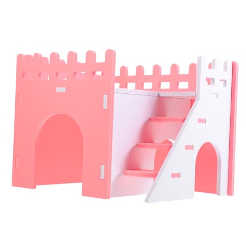 Levemolo Meerschweinchenhaus Kleintierhaus Bett Mini Hamsterbett Hamster verstecken Chinchilla-Hüttenversteck Rattenleiter Hamster käfig Hamster cage holzhaus Hamsterhaus Rattenvorräte PVC von Levemolo