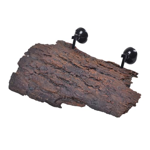 Levemolo Ruhematte Baumbogen Liegekissen Baumrinde Schmuck Aquarium-Ornament Saugnapf Ruhematte für Schildkröte von Levemolo