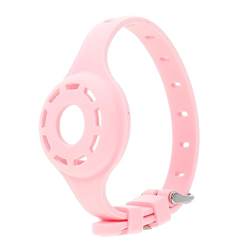 Levemolo Gehäuse Hundehalsband Schutz Hülle Für Und Katzenhalsband Kompatibel Mit Verlust Locator Schutz Kleiner Leichter Und Wasserdichter Tracker Halter Pink 245 * 40 * 12mm von Levemolo