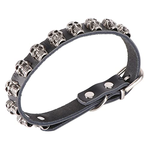 Levemolo Katzenhalsbänder Haustierhalsband mit Totenkopfkopf Halsband-Halskette The Hallow Halloween Halsketten Welpenhalsband Katze Schleife Haarnadel Katzenkrawatte Großer Hund Kissen von Levemolo