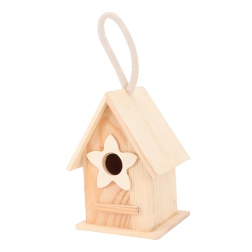 Levemolo Vogelnest aus Holz holzdeko gartendekoration Vogelhaus für draußen vogelhäuser für Balkon Garden Decor Vogelkäfig hängendes Vogelhaus außerhalb von Vogelhäuschen Vogelhaus aus Holz von Levemolo