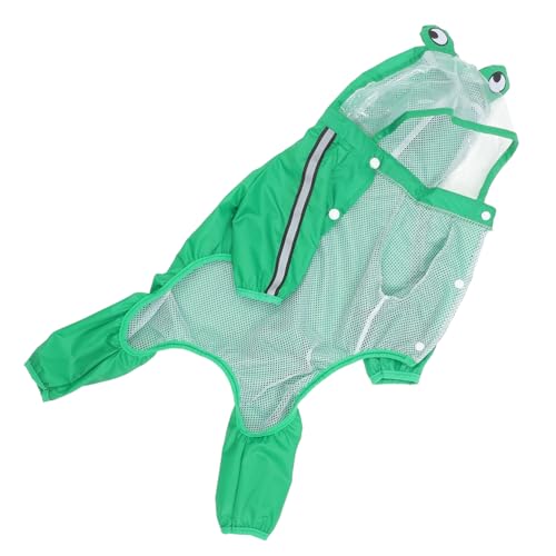 Levemolo Wasserdichter Hunderegenmantel Hundeponcho Regenponcho wasserdichte Kleidung Für Welpen Hundekostüm Für Kinder Regenmantel Für Kinder Regenmantel Kleidung Vlies Green Polyester von Levemolo