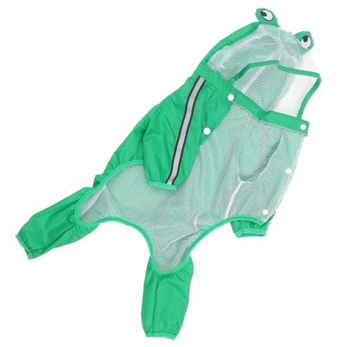 Levemolo Wasserdichter Hunderegenmantel Regenjacke Wasserdichter Hundeponcho Welpenregenmantel Für Kleine Hunde Welpenmantel Regenbekleidung Mit Kapuze Für Hunde Kleider Polyester Green von Levemolo