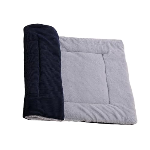 Levemolo Wendbare üsch Hundematte Kissen Warm Sofa Schutz Bodenmatratze Für Haustiere Beidseitig Nutzbare Hundedecke Größe S Navy von Levemolo