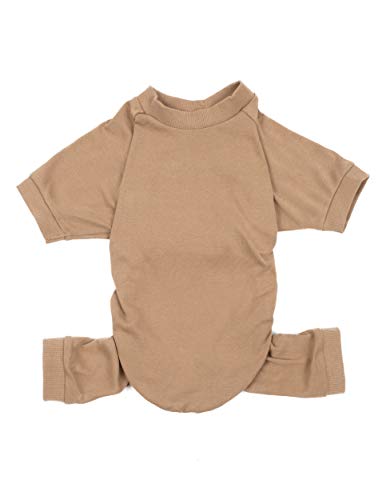 Leveret Hunde-Pyjama für Hunde, 100 % Baumwolle, Größe XS / XXXL, Beige, XXX-Large von Leveret