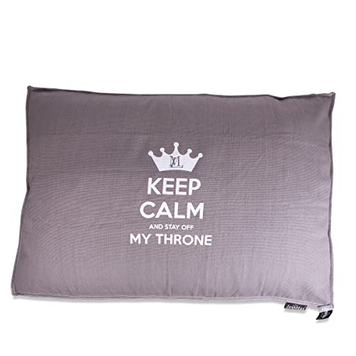 Lex max Keep Calm lose Bezug für Hundekissen Laufgitter 120x80x9cm Taupe von Lex max