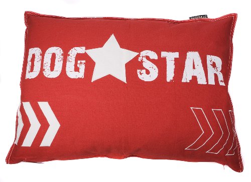 Lex & Max/PETFAB - Bezug Dog Star für Bench Hundekissen-Füllung - Größe: 100 x 70 cm, Farbe: Rot von Lex & Max