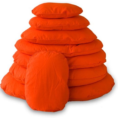 Lex & Max/PETFAB - Bezug TIVOLI für OVAL Hundekissen-Füllung - Größe: 100 cm, Farbe: Orange von Lex & Max