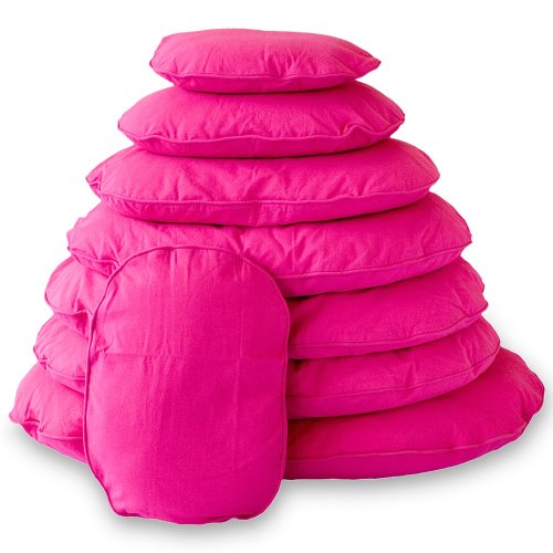 Lex&Max/PETFAB - Bezug Tivoli für OVAL Hundekissen-Füllung - Größe: 60 cm, Farbe: Fuchsia von Lex & Max