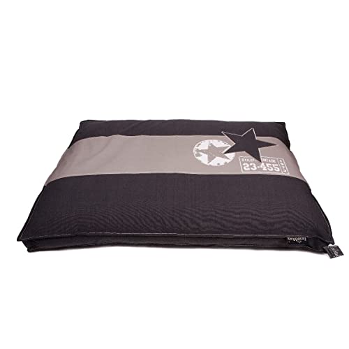 Lex & Max Bezug für Boxbett, Sternmotiv, 90 x 65 cm, Grau von Lex & Max