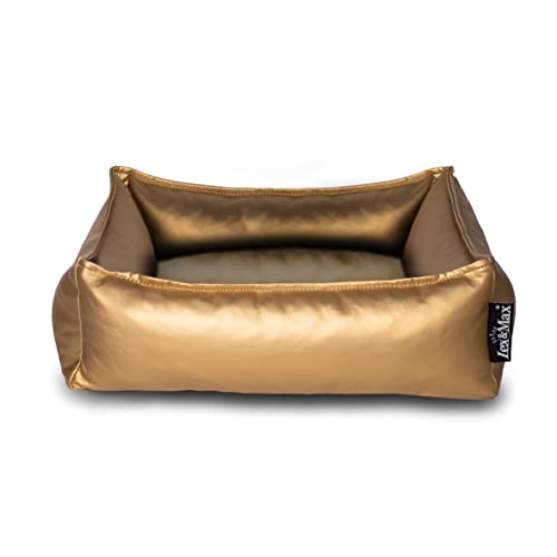 Lex & Max Hundebett Gold,mit abnehmbarem Bezug (L) von Lex & Max