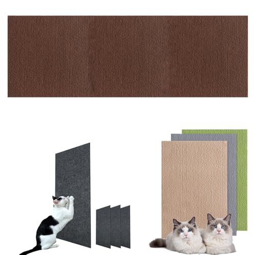 Leyof Pawmingle Cat Scratching Carpet 300/200/100cm, Pawmingle DIY Climbing Cat Scratcher, Pawmingle Scratch Pad Rug Self Adhesive Corner Furniture Protectors (30cm*200cm,Braun) von Leyof