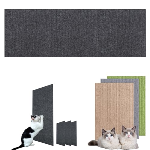 Leyof Pawmingle Cat Scratching Carpet 300/200/100cm, Pawmingle DIY Climbing Cat Scratcher, Pawmingle Scratch Pad Rug Self Adhesive Corner Furniture Protectors (30cm*200cm,Dunkelgrau) von Leyof