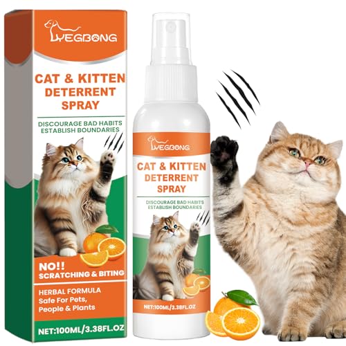 Lezehea Katzenabwehrspray, Cat Deterrent Spray for Furniture, Cat & Kitten Deterrent Speay, Schutz vor Kratzen an Möbeln, Für den Innen- und Außenbereich Geeignet, 100ML von Lezehea