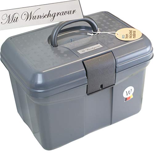 LiLa-Pferd Pferde-Putzbox Waldhausen ECO Anthrazit mit Name von LiLa-Pferd