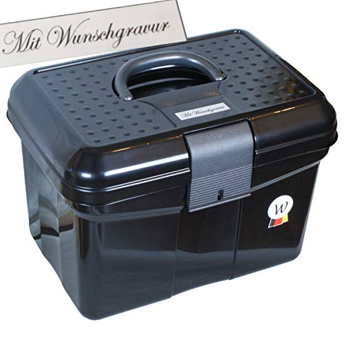 LiLa-Pferd Pferde-Putzbox Waldhausen ECO Schwarz mit Name von LiLa-Pferd