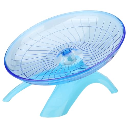 Silent Hamster Wheel, Hamster -Übungsräder, Slip Flying Saucer Rattenradspinner Spielen Spielzeug für Rennrennelzhörnchen Meerschweinchen /7 Zoll - Blau von Licsaliwe