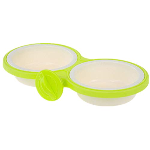 Futternapf Hund Hundenapf Höhenverstellbar Hundenäpfe Medium Hundekäfig Bowl Hundenahrungsmittelschüssel Hundekiste Wasserspender Katzenschalen Twin Twin-green2,L von Lidylinashop