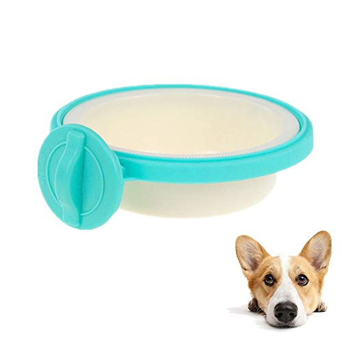 Futternapf Hund Hundenapf Höhenverstellbar Hundenäpfe Medium Hundekäfig Bowl Hundenahrungsmittelschüssel Hundekiste Wasserspender Katzenschalen Twin green1,L von Lidylinashop