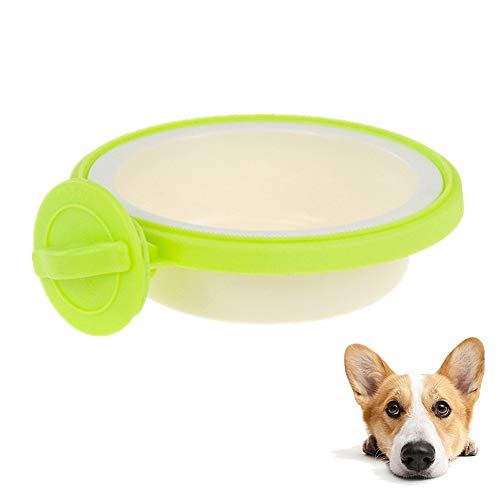 Futternapf Hund Hundenapf Höhenverstellbar Hundenäpfe Medium Hundekäfig Bowl Hundenahrungsmittelschüssel Hundekiste Wasserspender Katzenschalen Twin green2,L von Lidylinashop