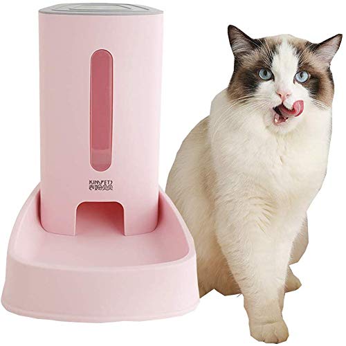 Futterspender Katze Trockenfutter Futterautomat Hunde Wasserspender für Haustiere Food & Water Feeder Set Welpen-Feeder Wasser Hundenapf pink,Food Feeder von Lidylinashop