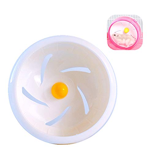 Hamster laufrad laufrad für Hamster Hamster Rad stille Spinner Hamster in eine Ball Spielzeug Hamster Holz Hamster Rad Große Hamster Ball 11cm,singleroundwhite von Lidylinashop