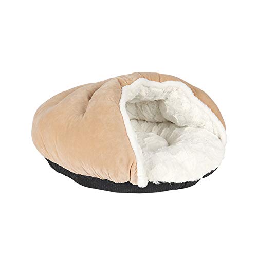 Hundehöhle Kleine Hunde Hundehaus Für Drinnen Plüsch Hundebett Flauschiges Katzenbett Haustiernest Tragbares Hundebett Warmes Hundebett 56X50,beige von Lidylinashop