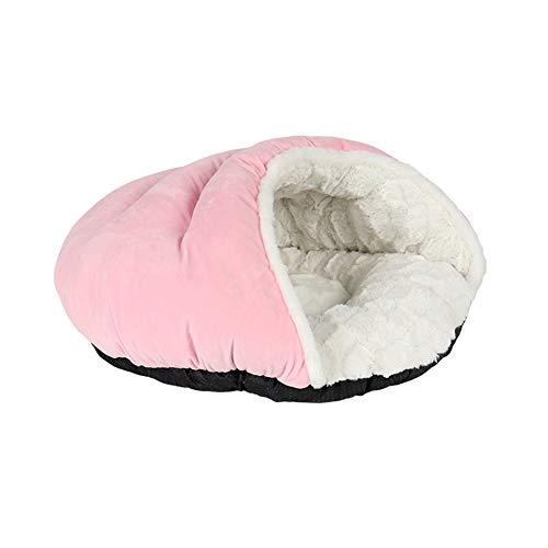 Hundehöhle Kleine Hunde Hundehaus Für Drinnen Plüsch Hundebett Flauschiges Katzenbett Haustiernest Tragbares Hundebett Warmes Hundebett 56X50,pink von Lidylinashop