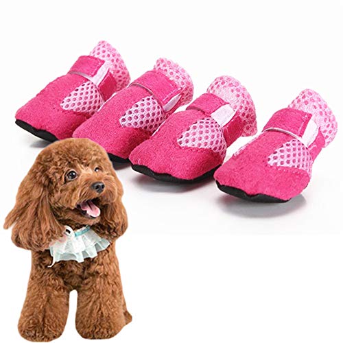 Hundeschuhe Pfotenschutz Hundesocken Hundepfotenschutz Hundestiefel für verletzte Pfoten wasserdicht Hundeschuhe rutschfeste Hundesocken pink,l/3 von Lidylinashop