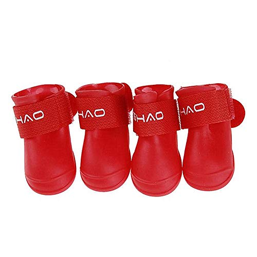 Hundeschuhe Pfotenschutz Pfotenschutz Hund Hundepfotenschutz Hundestiefel für verletzte Pfoten wasserdicht Hundeschuhe rutschfeste Hundesocken red,XL von Lidylinashop