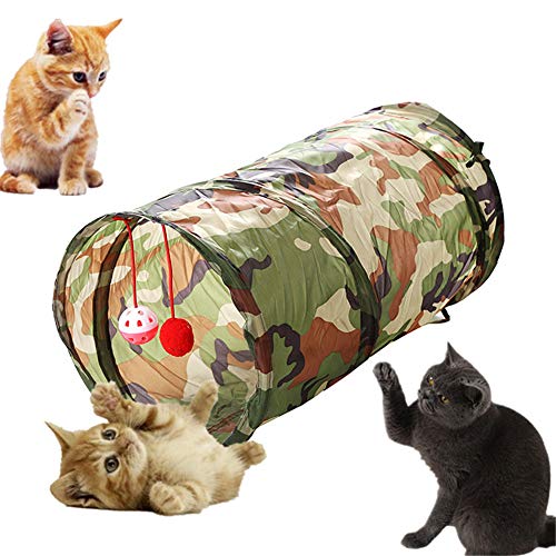 Katzen Spielsachen Katzentunnel Katzen Zelt Haustier-Tunnel-Kaninchen Katzenspieltunnel Interaktives Katzenspielzeug Versteckspiel Cat Tunnel von Lidylinashop