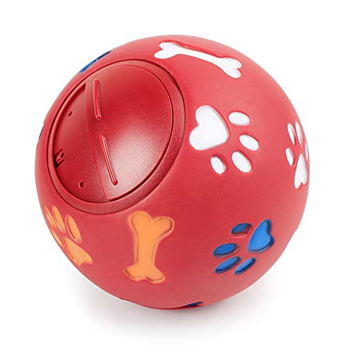 Lidylinashop Hunde Interaktives Spielzeug Futterball für Hunde Hundespielzeug für Langeweile Hundelangsamfutterball Tiernahrung Ball Dispenser Red,L von Lidylinashop