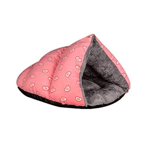 Lidylinashop Hundehaus Für Drinnen Hundehöhle Kleine Hunde Katzenschlafsack Warmes Hundebett Haustierbetten Für Hunde Hundeschlafsäcke Flauschiges Katzenbett M,pink von Lidylinashop