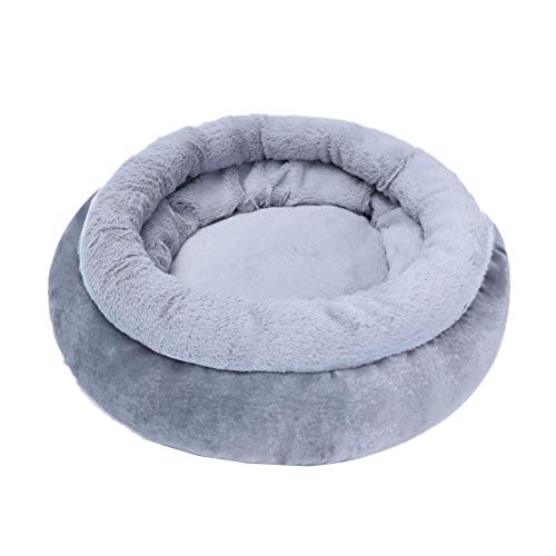 Lidylinashop Katzenhöhle Hundehaus Für Drinnen Haustierbetten Für Katzen Haustier-Innenhaus Hundeschlafsäcke Kleines Katzenbett Hundehöhlenbett L,Grey von Lidylinashop