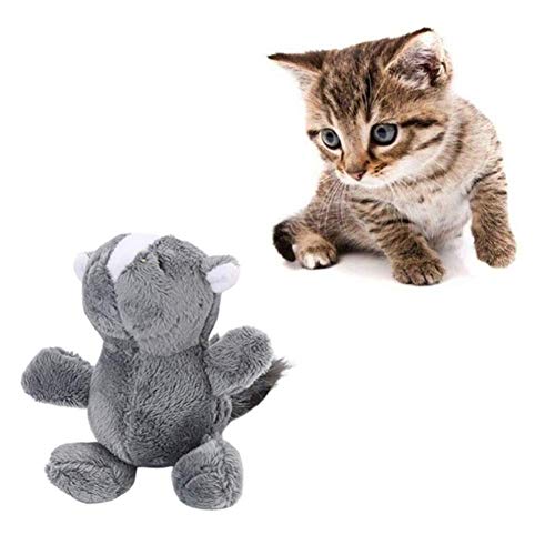 Lidylinashop Katzenspielzeug Maus Katze Spielzeug Katzen Zauberstab Katze Ballspielzeug Katzenfeder Spielzeug Interaktives Katzenspielzeug Gray Squirrel von Lidylinashop