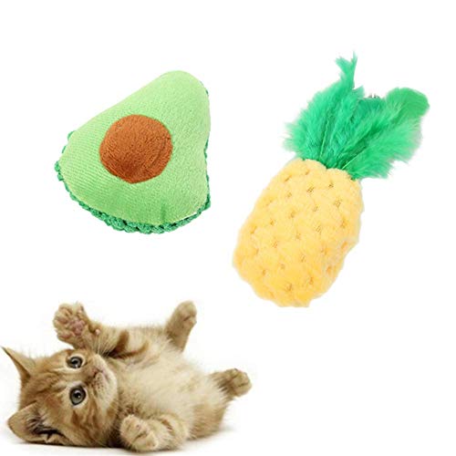 Lidylinashop Katzenspielzeug Set Katzenspielzeug Interaktives Katzenspielzeug für Indoor-Katzen Cat Treat Spielzeug Kätzchen-Spielwaren für Innenkatzen Avocado von Lidylinashop