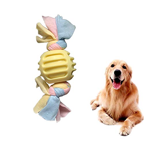 Lidylinashop kauknochen Hunde groß Hunde Spielzeug für welpen Interaktive Hund Spielzeug Hund Spielzeug für langeweile Hund Seil Spielzeug bumpball,Yellow von Lidylinashop