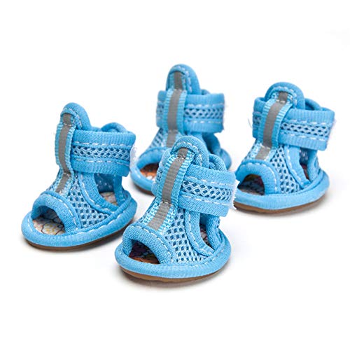 Pfotenschutz Hund Hitze Hundeschuhe Sommer Hundestiefel für verletzte Pfoten wasserdicht Hundesocken Hundeschuhe Haustierstiefel Blue,#1 von Lidylinashop