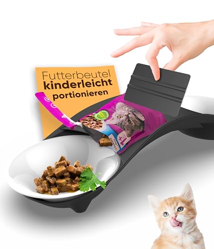 Liebchen & Co® Premium Nass-Futternapf für Katzen & kleine Hunde – [Einfaches Nassfutter-Portionieren] Ergonomisch, rutschfest, Spülmaschinenfest – hochfeste Opalglasschalen, Made in DE von Liebchen & Co