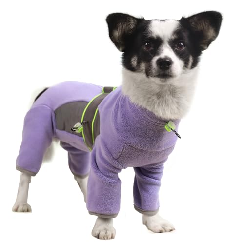 LiebeDD Fleecejacke Hund, Winter Hundejacke Hundemantel Fleece Hundepullover mit Geschirr und Reißverschluss Winddicht Weiche Hunde Schlafanzug für Kleine Hunde (XS-XXL) von LiebeDD