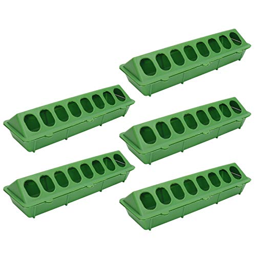 5Set Vogel Feeder Vogel Fütterung Vogel Futter Trog Vogel Lebensmittel Box Trog Verdicken Vogelkäfig Hängen Feeder Bowl Box Vogel Fütterung Zubehör (Grün 300 * 125 * 80 (mm)) von LiebeWH