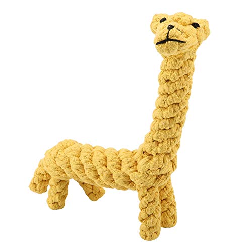 LiebeWH Hundespielzeug Kleine Niedliches Kauspielzeug für Hunde Hundespielzeug Seil Bissfest Giraffen-Design Haustier-Zahnreinigungsgeschenke Baumwolle von LiebeWH